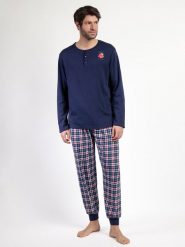 Peanuts Piżama "Peanuts" w kolorze granatowym rozmiar: S. Niebieskie piżamy Peanuts, s, bez wzorów, z bawełny, bez ramiączek. Za 165.99 zł.