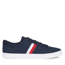 Tenisówki Tommy Hilfiger. Niebieskie trampki Tommy Hilfiger, m, bez wzorów, bez zapięcia. Za 229.99 zł.