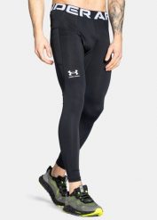 Legginsy treningowe męskie czarne Under Armour ColdGear Leggings. Czarne legginsy długie sportowe Under Armour, l, bez wzorów, z elastanu. Za 139.99 zł.