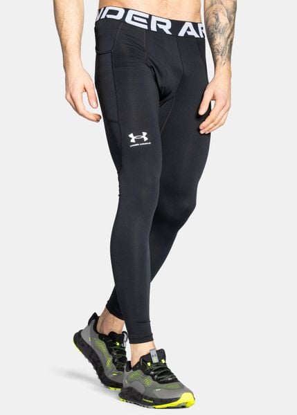Legginsy treningowe męskie czarne Under Armour ColdGear Leggings. Czarne legginsy długie sportowe Under Armour, l, bez wzorów, z elastanu. Za 139.99 zł.