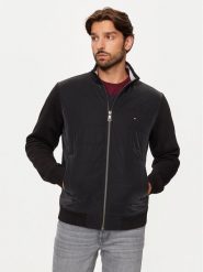 Tommy Hilfiger Bluza MW0MW35543 Czarny Regular Fit. Czarne bluzy Tommy Hilfiger, m, bez wzorów, z bawełny, bez kaptura. Za 489.99 zł.