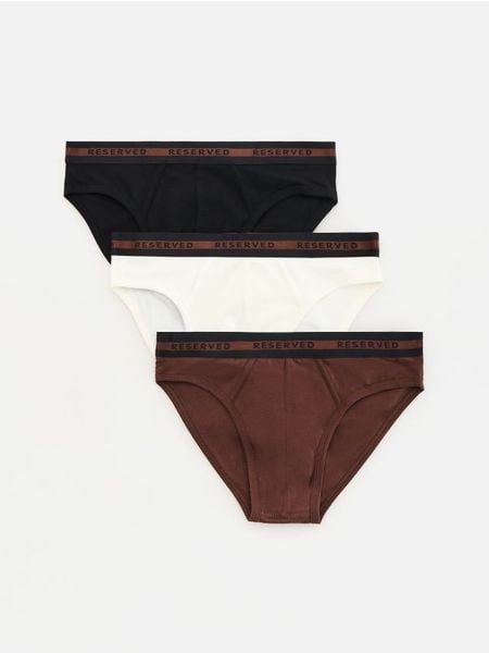 Slipy 3 pack - złamana biel. Slipki Reserved, l, bez wzorów. Za 69.99 zł.