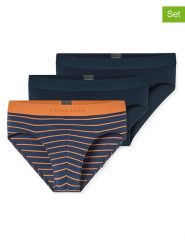 Schiesser Slipy (3 pary) w kolorze granatowo-pomarańczowym rozmiar: XL. Niebieskie slipki Schiesser, xl, bez wzorów. Za 104.95 zł.