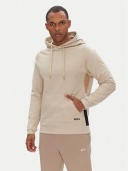 BOSS Bluza Iconic 50540741 Beżowy Regular Fit. Brązowe bluzy Boss, m, bez wzorów, z bawełny, bez kaptura. Za 359.99 zł.