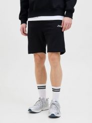 Jack & Jones Szorty dresowe "Gordon" w kolorze czarnym rozmiar: S. Czarne krótkie spodenki sportowe Jack & Jones, s, bez wzorów, z dresówki. Za 48.39 zł.