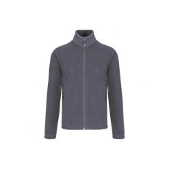 Gruby polar zapinany na zamek błyskawiczny Kariban Marco. Szare bluzy z polaru KARIBAN, m, bez wzorów, z polaru, bez kaptura. Za 180.00 zł.