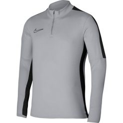 Koszulka treningowa Nike Dri-FIT Academy 23 szara. Czarne bluzy Nike, m, bez wzorów, z poliesteru, bez kaptura. Za 162.70 zł.