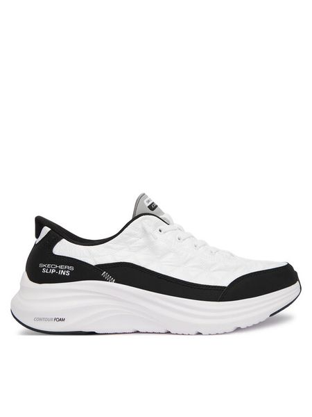 Skechers Sneakersy Slip-ins Contour Foam - Cozy Fit Golden Hour 232619/WBK Biały. Białe buty sportowe casual Skechers, bez wzorów, z materiału, bez zapięcia. Za 399.99 zł.