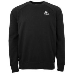 Bluza sportowa męska Kappa Taule. Czarne bluzy z kapturem Kappa, m, bez wzorów, z bawełny, z kapturem. Za 99.99 zł.