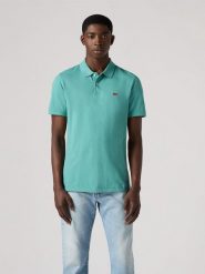 Levi's Koszulka polo w kolorze turkusowym rozmiar: L. Niebieskie koszulki polo Levi's®, l, bez wzorów, bez kołnierzyka, bez ramiączek. Za 109.00 zł.