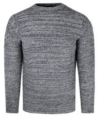 Męski Sweter Dziergany (Knit) - Brave Soul - Melanż Stalowy. Szare swetry rozpinane Brave Soul, m, bez wzorów, dziergany, bez kołnierzyka, bez ramiączek. Za 119.00 zł.