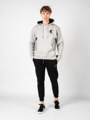 Bluza trekking męska Hoodie. Szare bluzy z kapturem Champion, l, z aplikacjami, z bawełny, z kapturem. Za 219.00 zł.