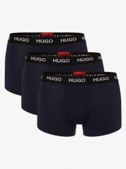 HUGO Obcisłe bokserki pakowane po 3 szt. Mężczyźni Bawełna niebieski, XXL. Niebieskie bokserki Hugo, m, bez wzorów, z bawełny. Za 219.95 zł.