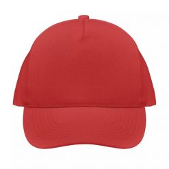 Czapka baseballowa 5-panelowa Sol's Seoul. Czerwone czapki z daszkiem SOL'S, bez wzorów. Za 30.00 zł.