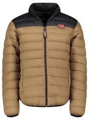Geographical Norway Kurtka pikowana "Amigoglerc Basic" w kolorze jasnobrązowo-czarnym rozmiar: M. Brązowe kurtki Geographical Norway, m, bez wzorów, bez kaptura. Za 159.21 zł.