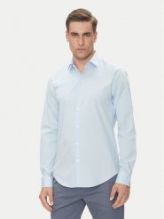 Calvin Klein Koszula Essential LV019EU000 Błękitny Slim Fit. Niebieskie koszule CALVIN KLEIN, m, bez wzorów, z bawełny, bez kołnierzyka, bez ramiączek. Za 349.99 zł.