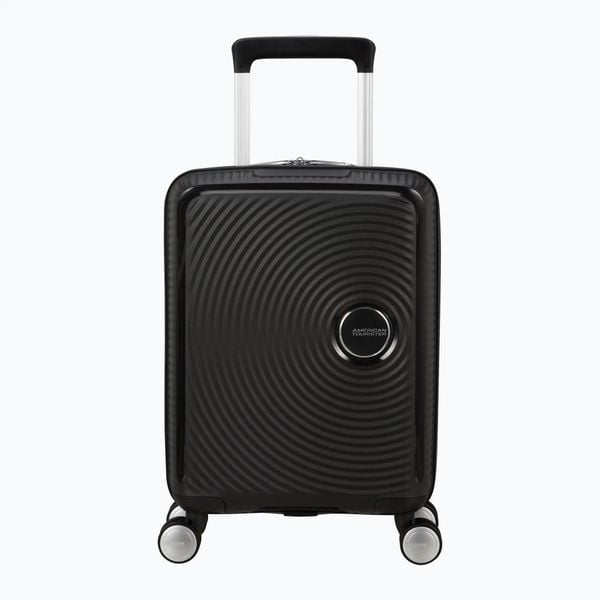 Walizka podróżna American Tourister Soundbox Mini 47 22. Czarne walizki American Tourister, bez wzorów, z materiału. Za 399.99 zł.