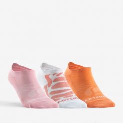 Skarpety sportowe tenis Artengo RS160 3 pary. Brązowe skarpetki sportowe ARTENGO, bez wzorów, z bawełny. Za 29.99 zł.