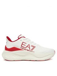 EA7 Emporio Armani Sneakersy X8X245 XK442 N541 Biały. Białe buty sportowe casual EA7 Emporio Armani, bez wzorów, z materiału, bez zapięcia. Za 739.99 zł.