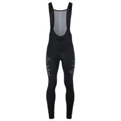 Męskie kolarskie legginsy Kilpi VALLEY-M. Czarne legginsy długie sportowe Kilpi, m, bez wzorów, z materiału, rowerowe. Za 344.59 zł.