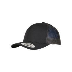 Czapka Flexfit recycled poly twill with mesh. Czarne czapki z daszkiem FLEXFIT, bez wzorów, z meshu. Za 76.70 zł.