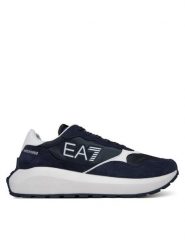 EA7 Emporio Armani Sneakersy X8X186 XK401 U473 Granatowy. Niebieskie buty sportowe casual EA7 Emporio Armani, bez wzorów, z materiału, bez zapięcia. Za 499.99 zł.