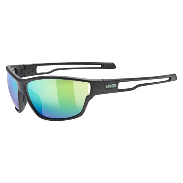 Okulary Uvex przeciwsłoneczne SportStyle 806 Black Matt Green. Czarne okulary przeciwsłoneczne Uvex. Za 229.00 zł.