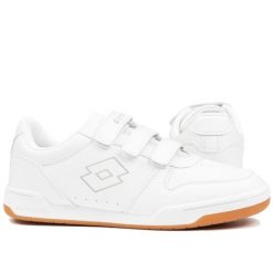 Buty męskie sportowe na rzep Lotto TITANIS VL. Białe buty sportowe casual Lotto, bez wzorów, bez zapięcia. Za 129.00 zł.