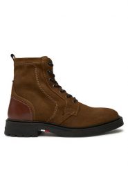 Tommy Hilfiger Kozaki FM0FM05105 Brązowy. Brązowe kozaki Tommy Hilfiger, bez wzorów, ze skóry, bez obcasa, bez zapięcia. Za 749.99 zł.