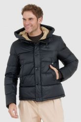 BLAUER Czarna puchowa kurtka męska Tracy z kapturem. Czarne kurtki Blauer USA, l, bez wzorów, z puchu, z kapturem. W wyprzedaży za 1,019.99 zł.