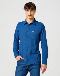WRANGLER MĘSKA KOSZULA 1 PKT FLANNEL SHIRT WRANGLER BLUE 112357220 W564018059. Niebieskie koszule Wrangler, m, bez wzorów, bez kołnierzyka, bez ramiączek. Za 199.99 zł.