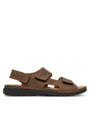 Rieker Sandały 25558-25 Brązowy. Brązowe sandały Rieker, ze skóry, bez zapięcia. Za 244.99 zł.