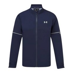 Vesta nieprzemakalna Under Armour Drive. Niebieskie kurtki przeciwdeszczowe Under Armour, l, bez wzorów, bez kaptura. Za 776.50 zł.