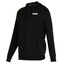 Bluza dresowa męska Puma ESS FZ. Czarne bluzy z kapturem Puma, m, bez wzorów, z bawełny, z kapturem. Za 160.99 zł.