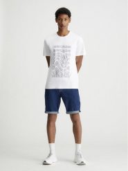 Calvin Klein Szorty dżinsowe w kolorze granatowym rozmiar: W32. Niebieskie szorty CALVIN KLEIN, z aplikacjami, z bawełny, klasyczne. Za 173.99 zł.