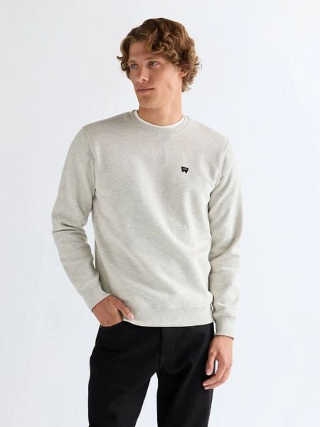 MESKA BLUZA WRANGLER SIGN OFF CREW OAT MEL 112378030. Bluzy Wrangler, xl, bez wzorów, bez kaptura. Za 149.99 zł.