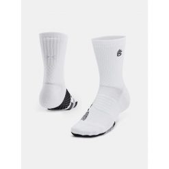Skarpety męskie Under Armour Curry AD Playmaker 1P Mid. Białe skarpety Under Armour, bez wzorów. Za 69.99 zł.