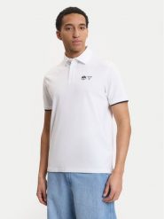 Guess Polo M6GP47 K3323 Biały Regular Fit. Białe koszulki polo Guess, m, z aplikacjami, z bawełny, bez kołnierzyka, bez ramiączek. Za 339.99 zł.