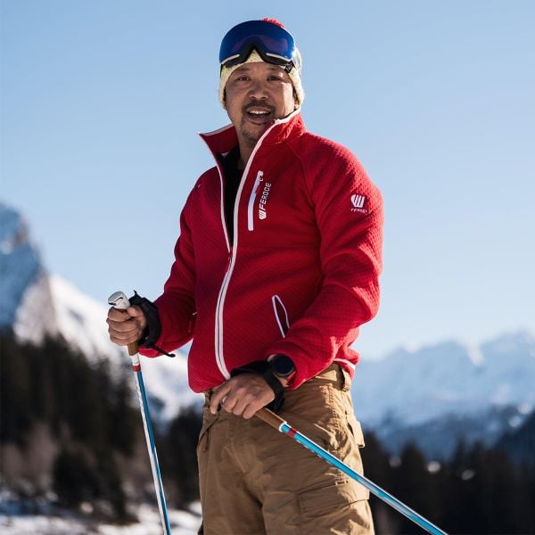 Polarowa kurtka – Czerwon. Czerwone kurtki FEROCE, m, bez wzorów, z polaru, bez kaptura. Za 235.53 zł.