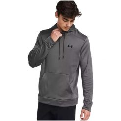Bluza Under Armour Armour Fleece Hoodie. Szare bluzy Under Armour, bez wzorów, bez kaptura. Za 169.99 zł.