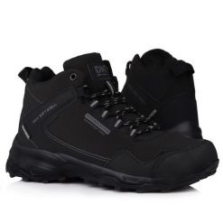 Buty męskie zimowe Softshell DK Sauron. Czarne buty turystyczne DK, na zimę, bez wzorów, z softshellu, bez zapięcia, trekkingowe. W wyprzedaży za 169.00 zł.