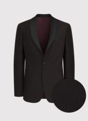 PAKO LORENTE – Brązowa marynarka smokingowa. Brązowe garnitury Pako Lorente, na ślub cywilny, bez wzorów. Za 999.99 zł.