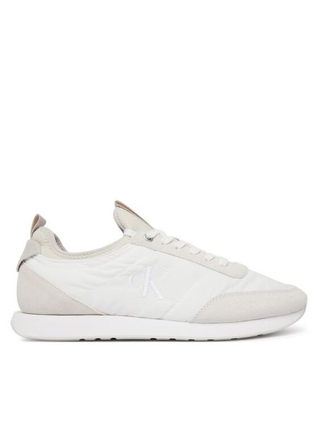 Calvin Klein Sneakersy Retro Runner Sock Laceup Mix YM0YM01414 Biały. Białe buty sportowe casual CALVIN KLEIN, bez wzorów, z materiału, bez zapięcia. Za 274.99 zł.