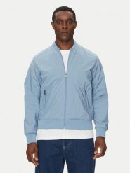 Calvin Klein Kurtka bomber LV040FM512 Błękitny Regular Fit. Niebieskie kurtki CALVIN KLEIN, m, bez wzorów, z syntetyku, bez kaptura. Za 419.99 zł.