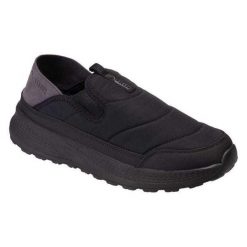 Męskie Płaskie Buty Sportowe Korami Textile. Czarne buty turystyczne ELBRUS, bez wzorów, z materiału, bez zapięcia, trekkingowe. Za 239.83 zł.