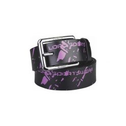 Pasek Loap Foni w kolorze fioletowym. Czarne paski YOA, bez wzorów, z materiału. Za 113.99 zł.