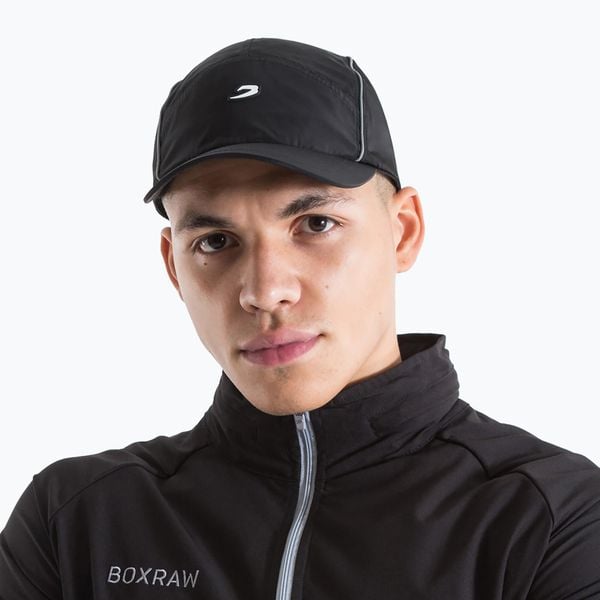 Czapka z daszkiem BOXRAW SMRT-TEC. Czarne czapki z daszkiem BOXRAW, bez wzorów, z materiału. Za 109.99 zł.