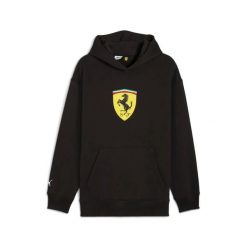 Bluza z kapturem Puma Ferrari Sportswear Shield. Czarne bluzy z kapturem Puma, m, bez wzorów, z kapturem. W wyprzedaży za 352.00 zł.
