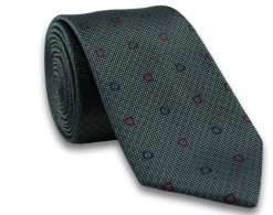 Elegancki Krawat Męski w Delikatny Rzucik, Grochy -6,5cm- Chattier, Srebrny. Szare krawaty i muchy Chattier, bez wzorów, z tkaniny. Za 49.00 zł.