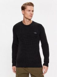 Aeronautica Militare Sweter 232MA1482L512 Czarny Regular Fit. Czarne swetry rozpinane Aeronautica Militare, l, bez wzorów, z bawełny, bez kołnierzyka, bez ramiączek. Za 489.99 zł.